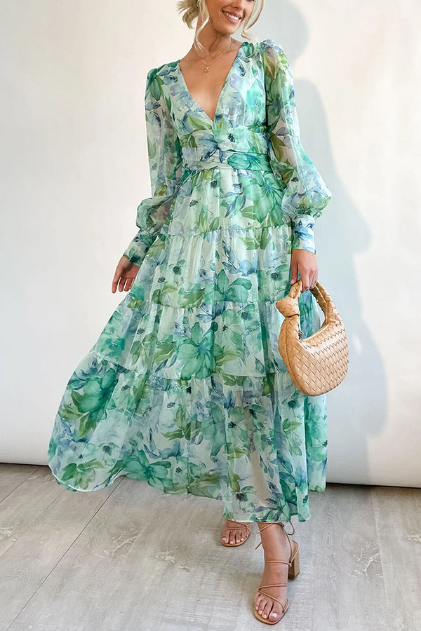 Summer Maxi-Dress Florish - Luxurise - floral-maxi-summer-dress - Midi-jurken