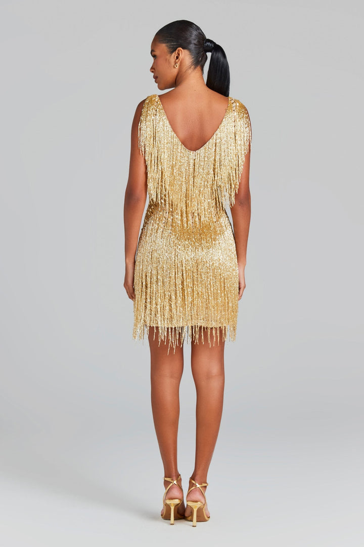 Celeste Shimmer Fringe Dress - Luxurise Fashion - 