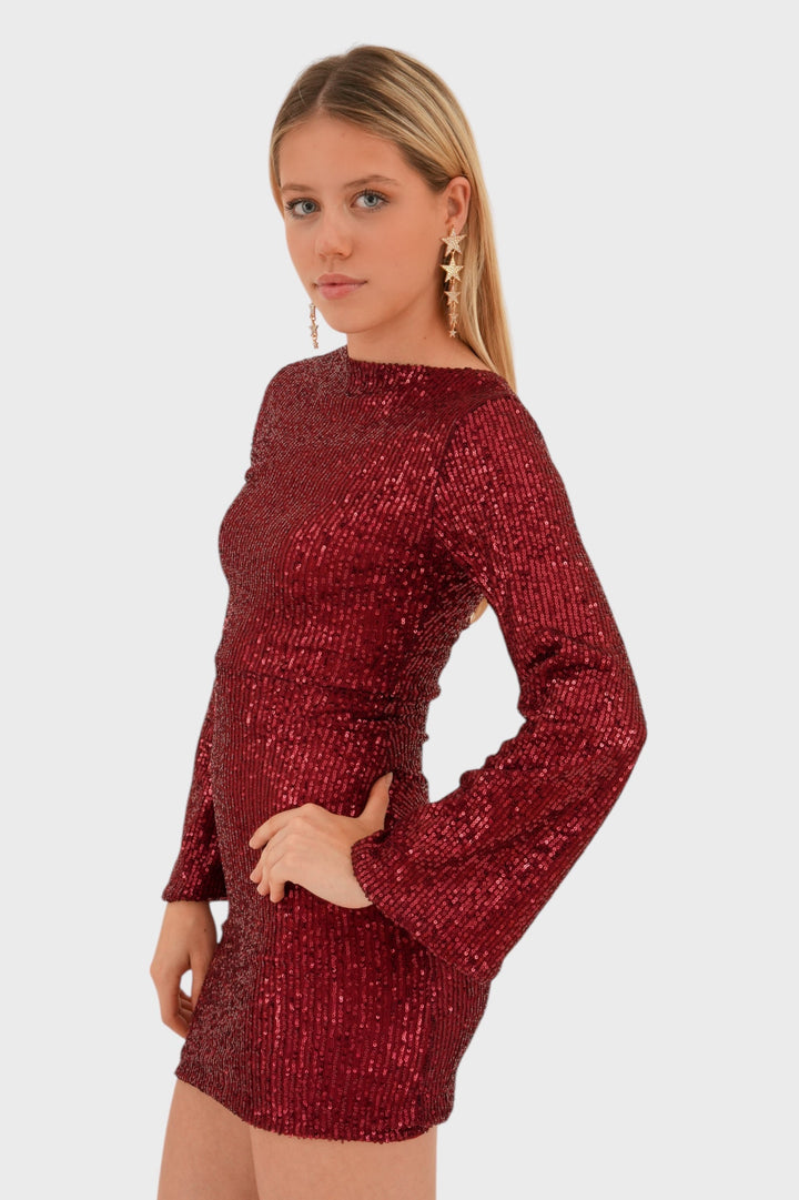 "Shine" dress red - Luxurise - shine-dress-red - 