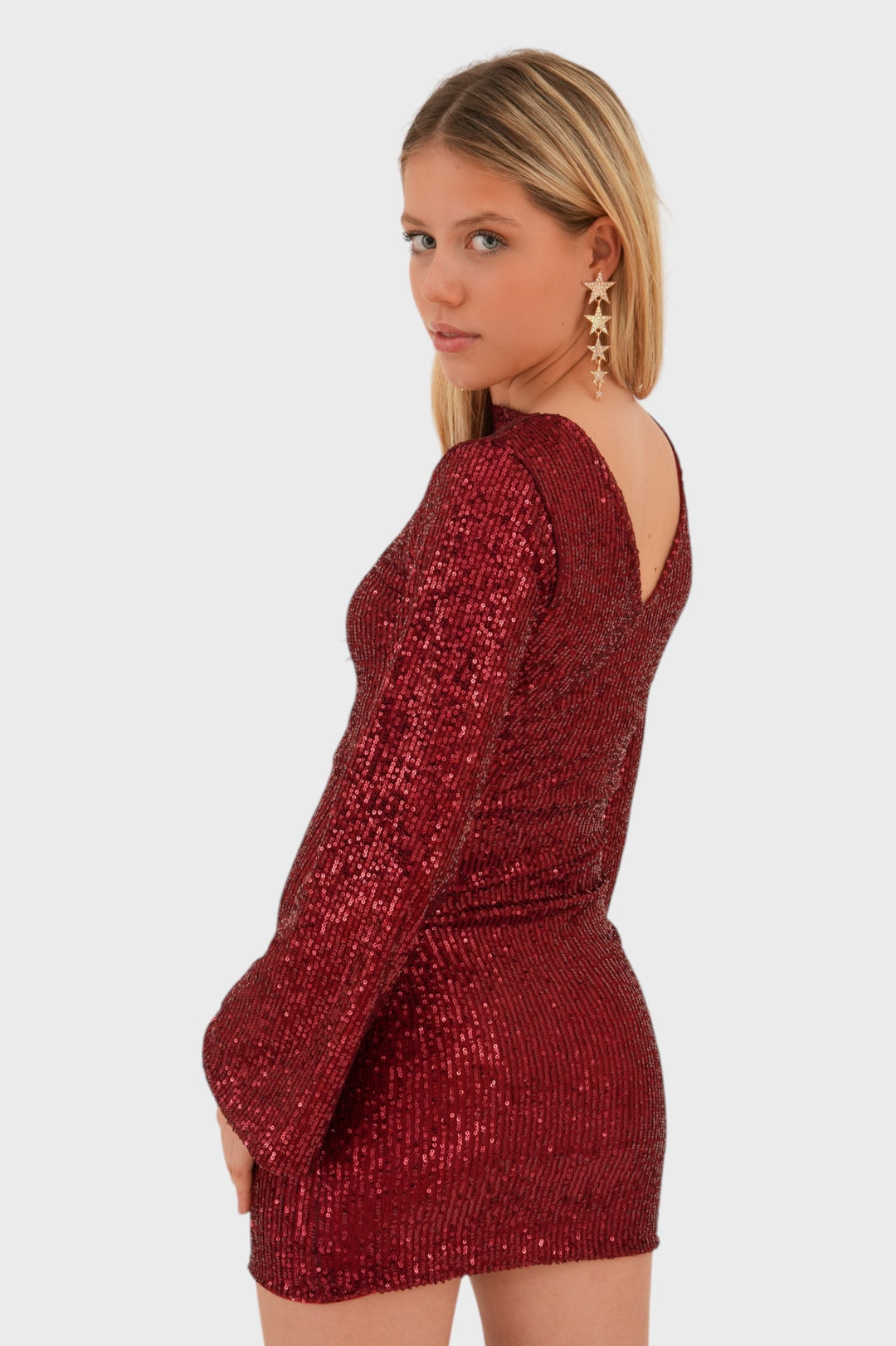 "Shine" dress red - Luxurise - shine-dress-red - 