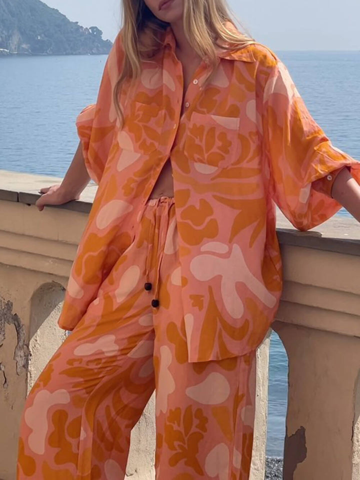 Holiday Set Orange vibes - Luxurise - holiday-set-oranges-vibes - Broek ingesteld