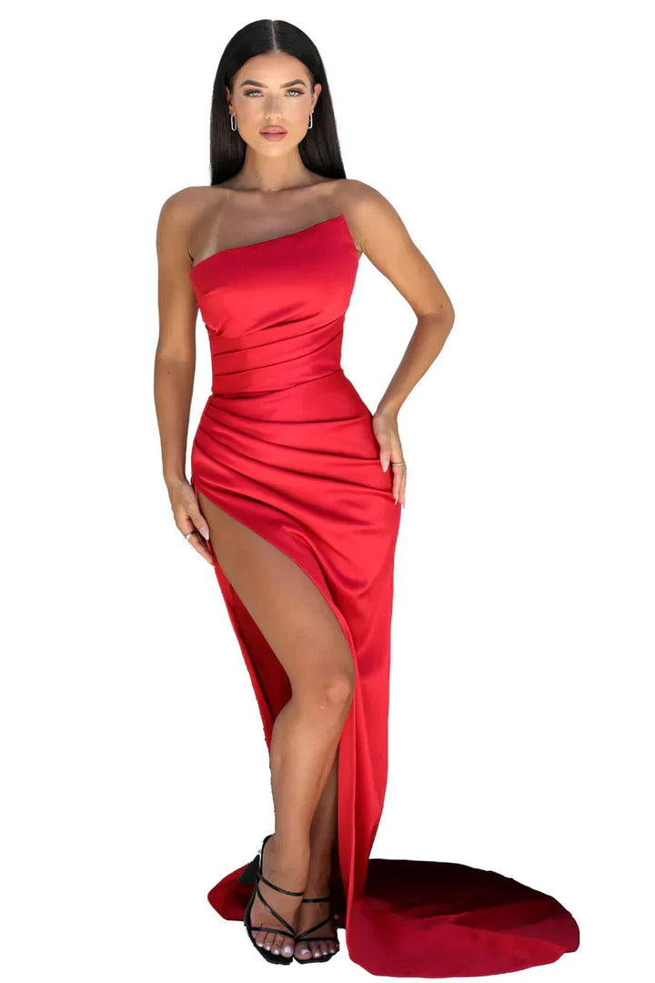 Sexy Strapless Pleated Dress - Luxurise Fashion - 