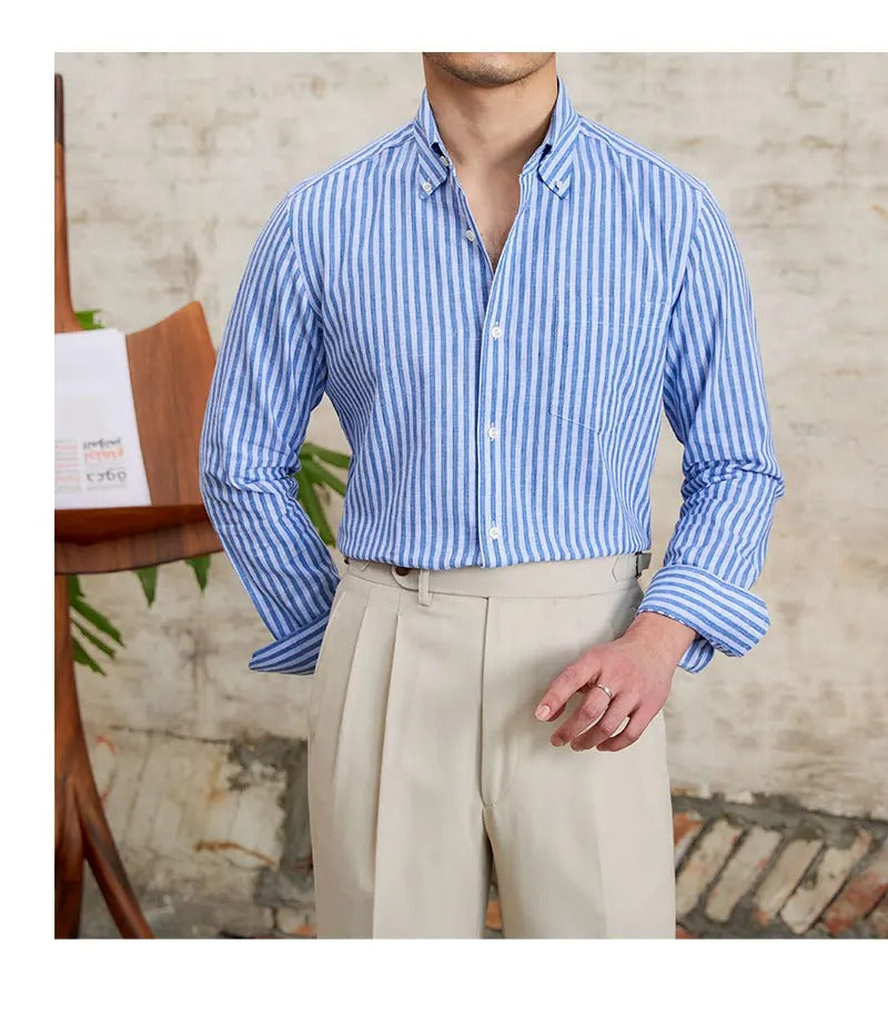 Santino Linen Blend Shirt - Luxurise - santino-linen-blend-shirt - 