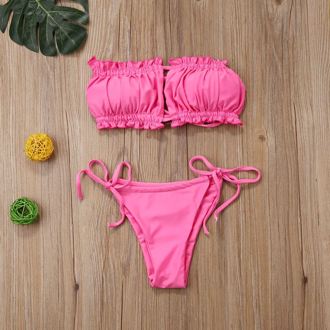 Push Up Padded Band Bikini - Luxurise Fashion - 