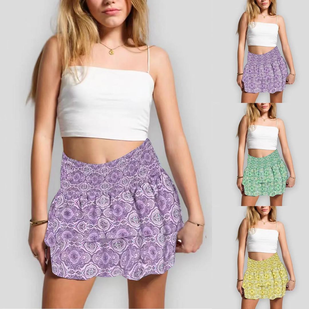 Summer Skirts with print - Luxurise Fashion - 