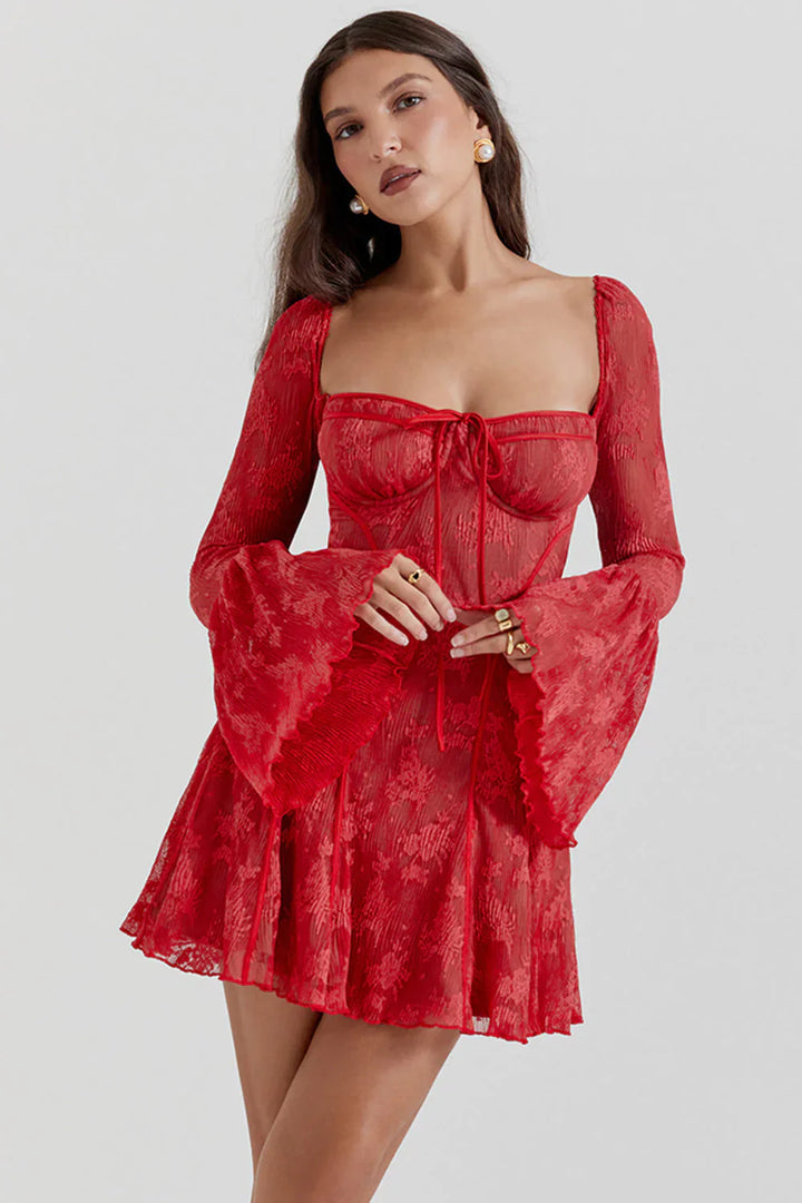 Rose Lace Dress - Luxurise Fashion - Dresses & Skirts