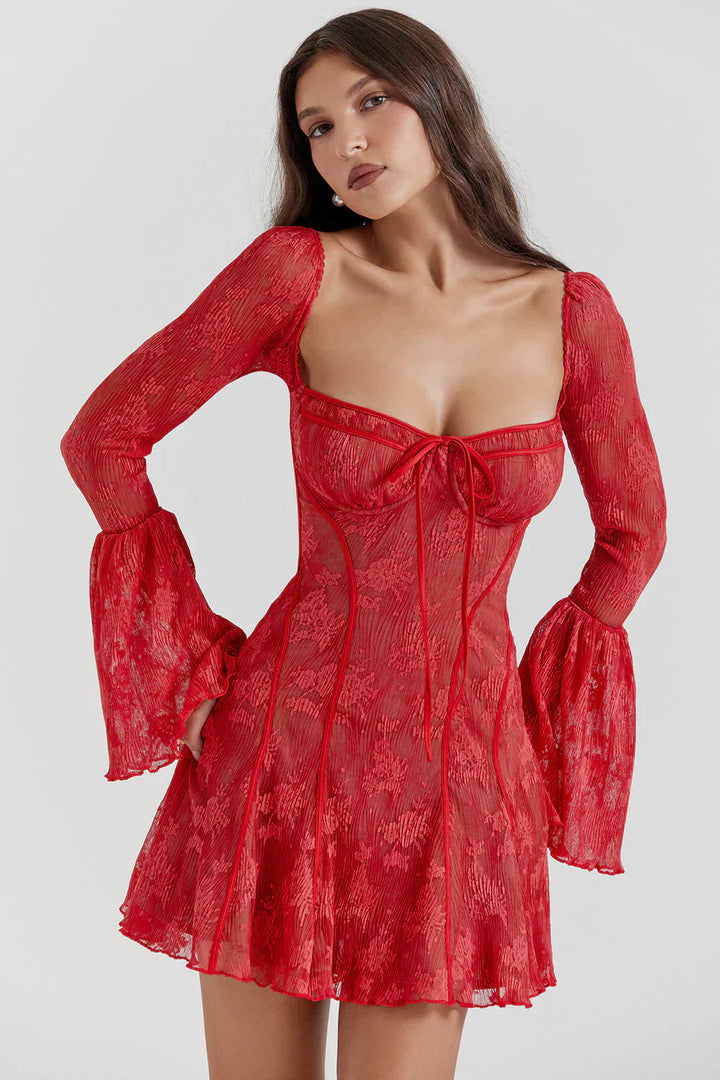 Rose Lace Dress - Luxurise Fashion - Dresses & Skirts