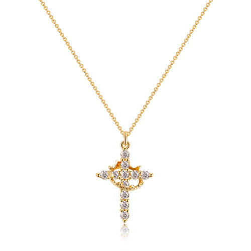 Crown Cross Necklace - Luxurise - crown-cross-necklace - jewelry & accesoires