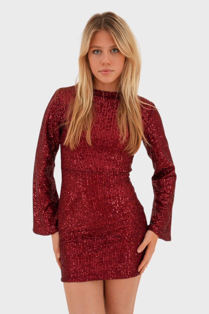 "Shine" dress red - Luxurise - shine-dress-red - 