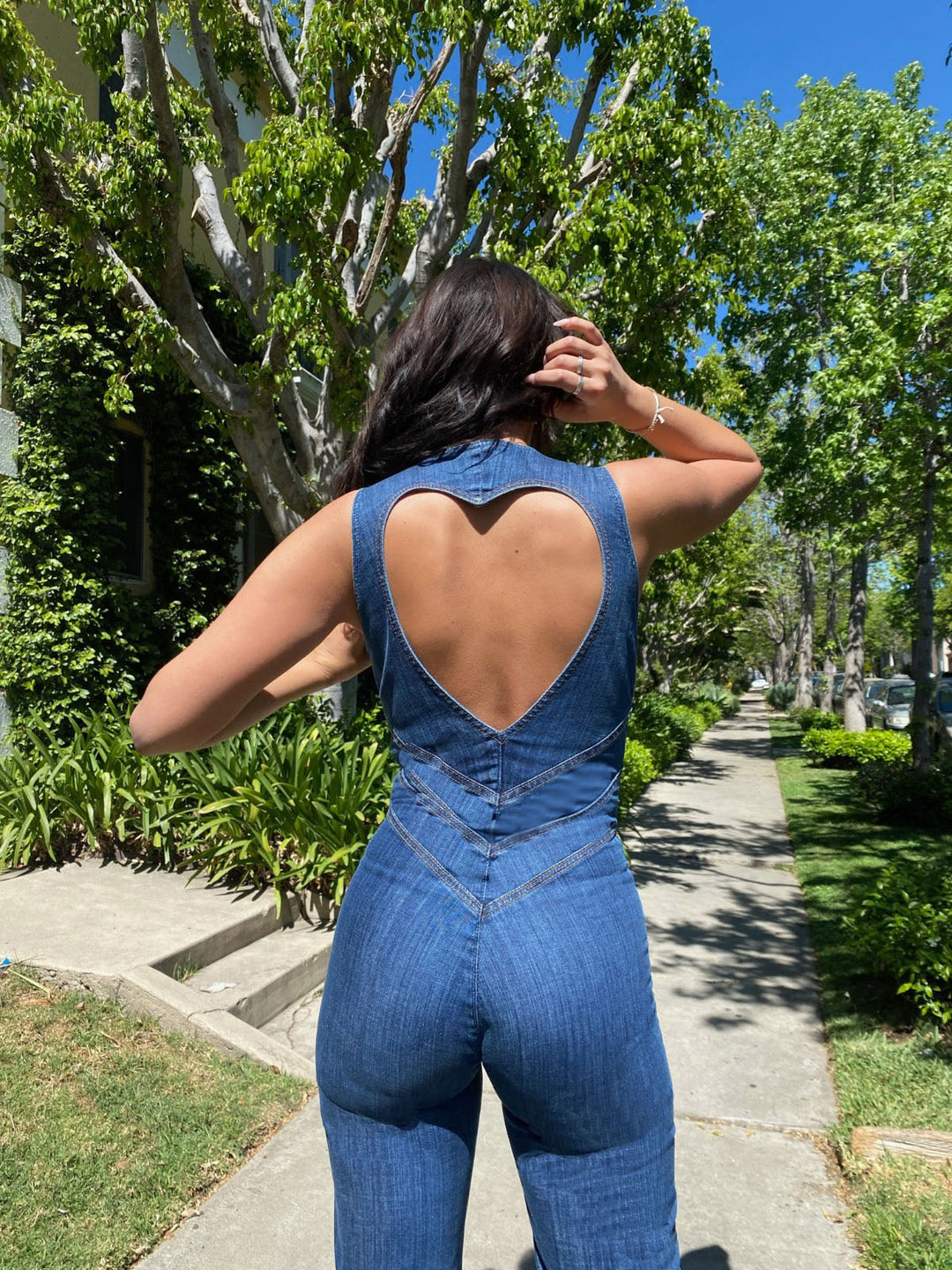 Heart Denim Jumpsuit - Luxurise Fashion - Jumpsuits