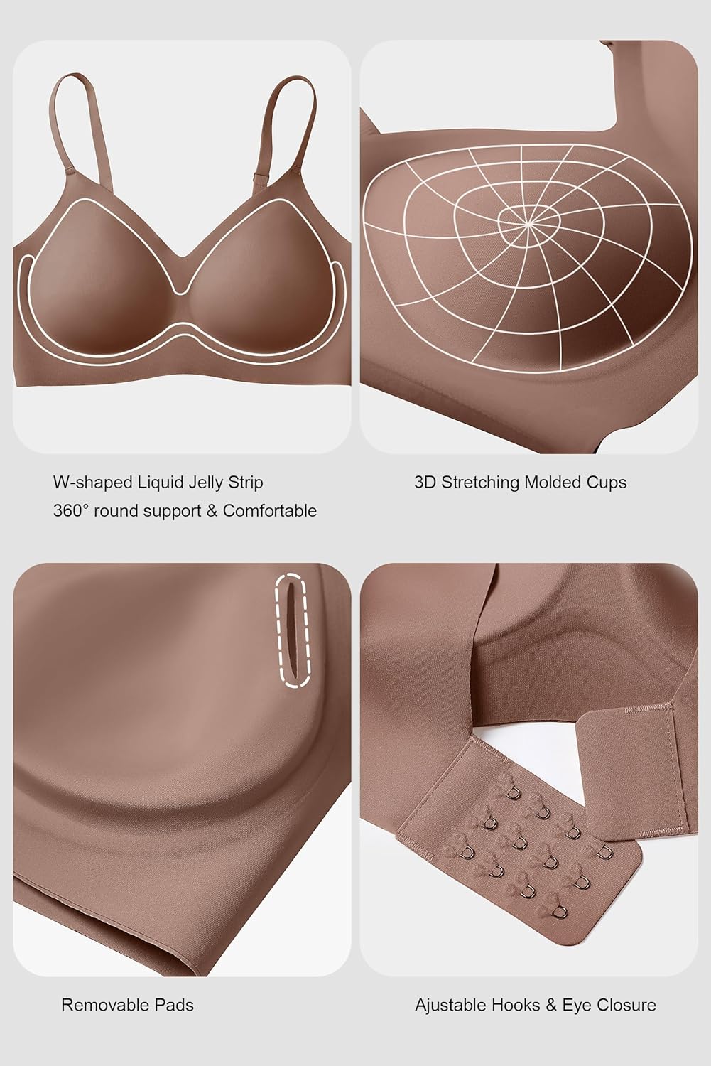 Seamless Bra - No Underwire Push Up - Luxurise Fashion - 