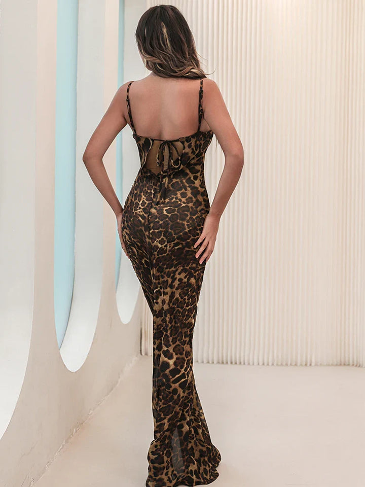 Lily Leopard Maxi Dress - Luxurise Fashion - 