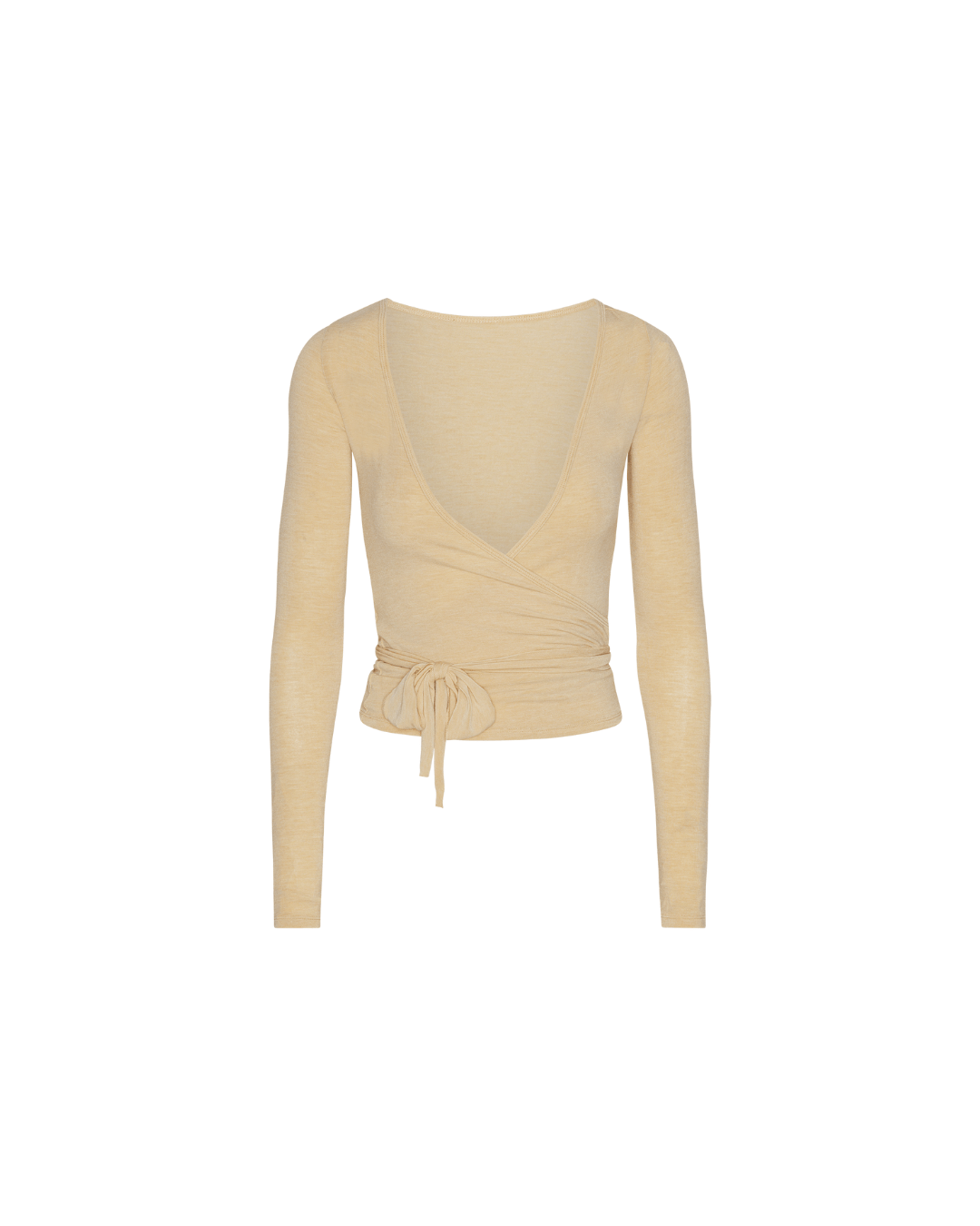 Wrap Blouse - Beige - Luxurise Fashion - 