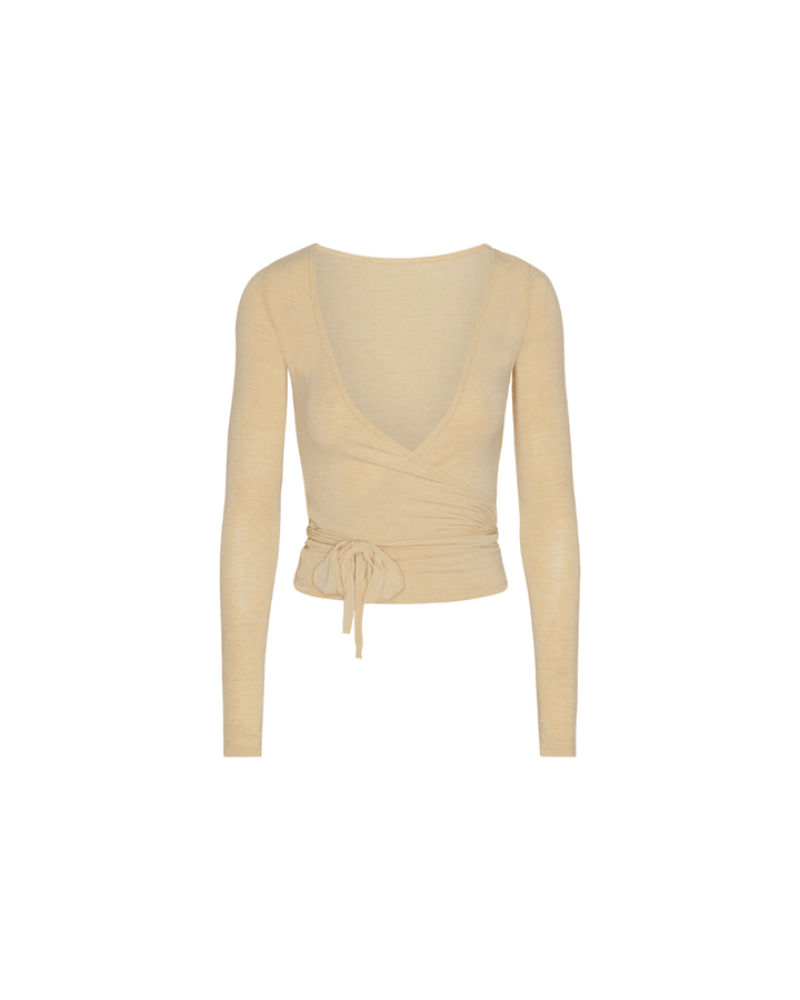 Wrap Blouse - Beige - Luxurise Fashion - 