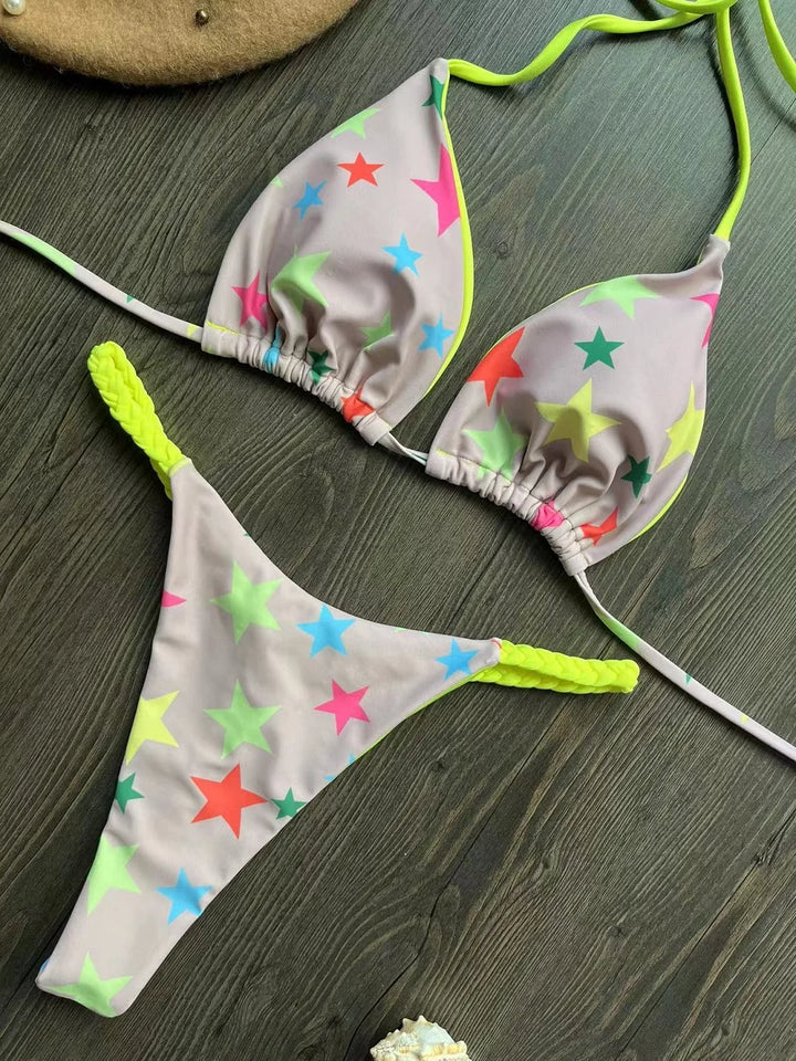 Triangle Bikini Print - Luxurise Fashion - 