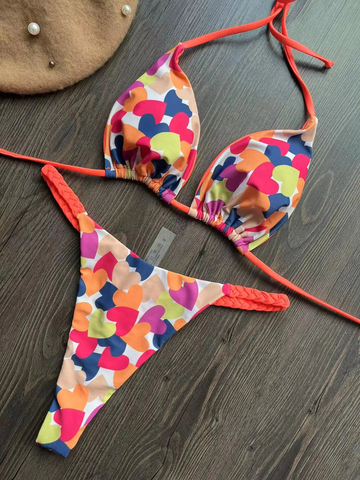 Triangle Bikini Print - Luxurise Fashion - 