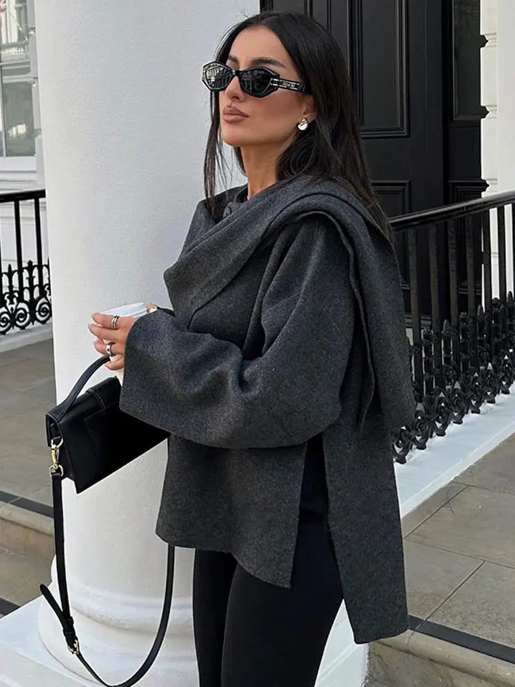 Mace Classy Scarf Coat - Luxurise - mace-classy-scarf-coat - loungewear