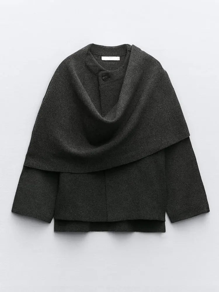 Mace Classy Scarf Coat - Luxurise Fashion - loungewear