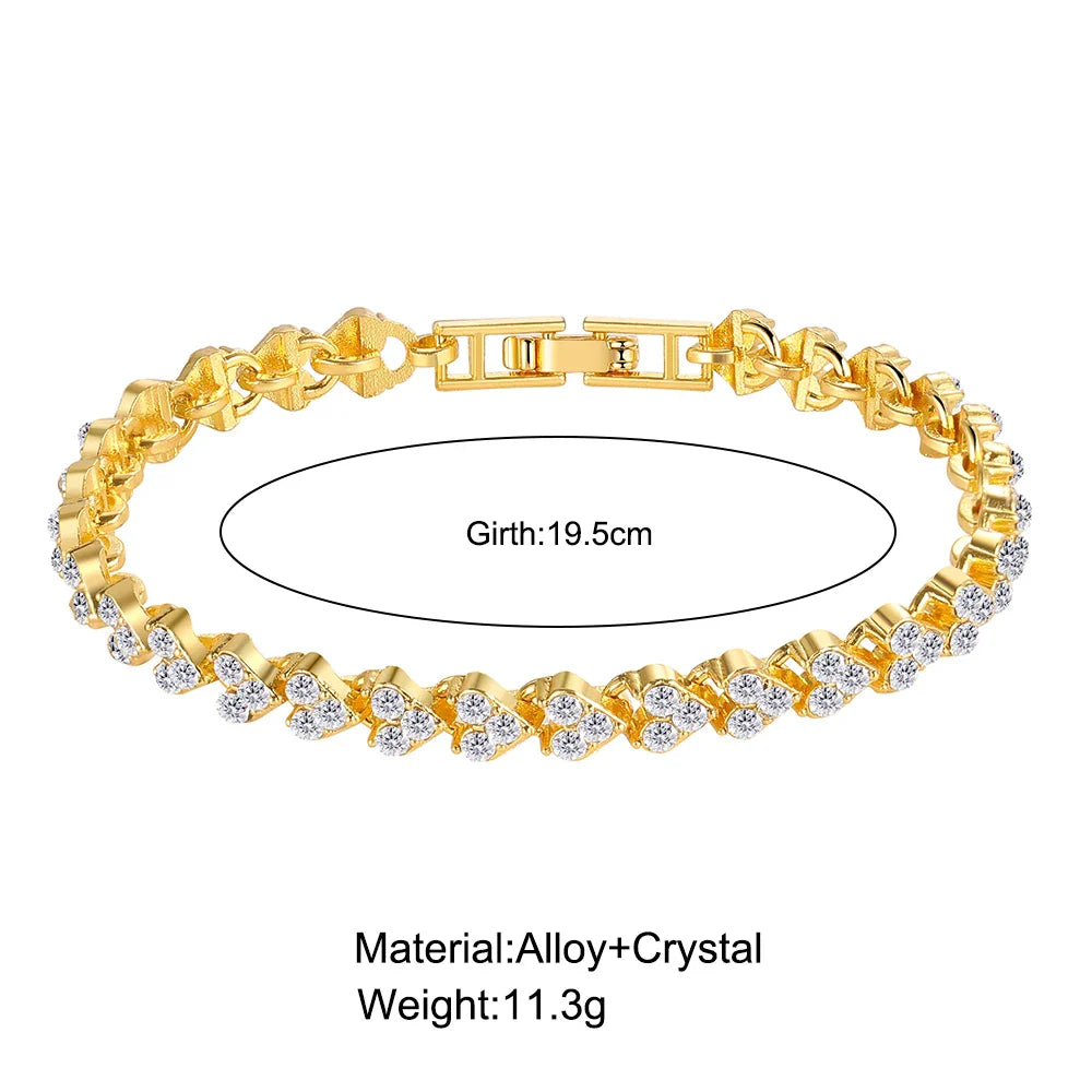 Crystal Heart Tennis Bracelet - Luxurise Fashion - jewelry & accesoires