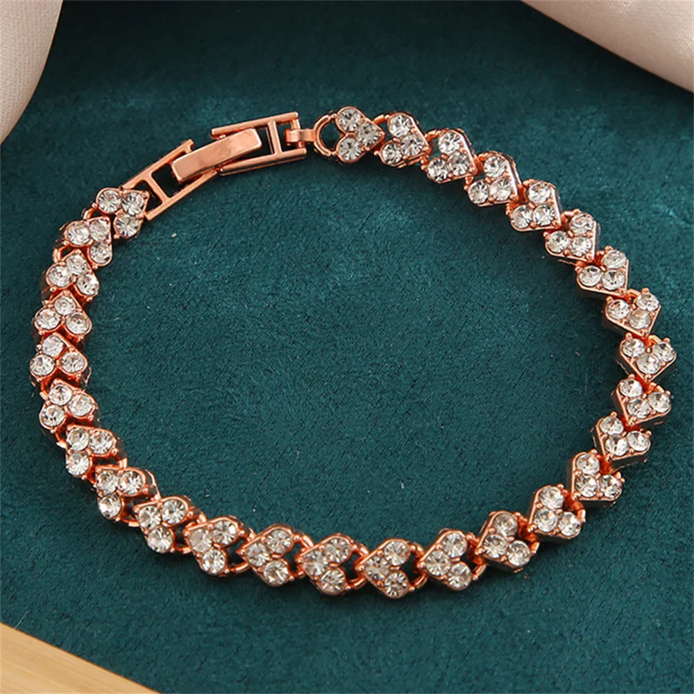 Crystal Heart Tennis Bracelet - Luxurise Fashion - jewelry & accesoires