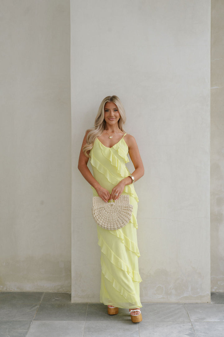 Jade Ruffled Maxi Dress – Elegance Meets Effortless Charm - Luxurise Fashion - 