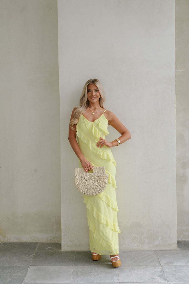 Jade Ruffled Maxi Dress – Elegance Meets Effortless Charm - Luxurise Fashion - 