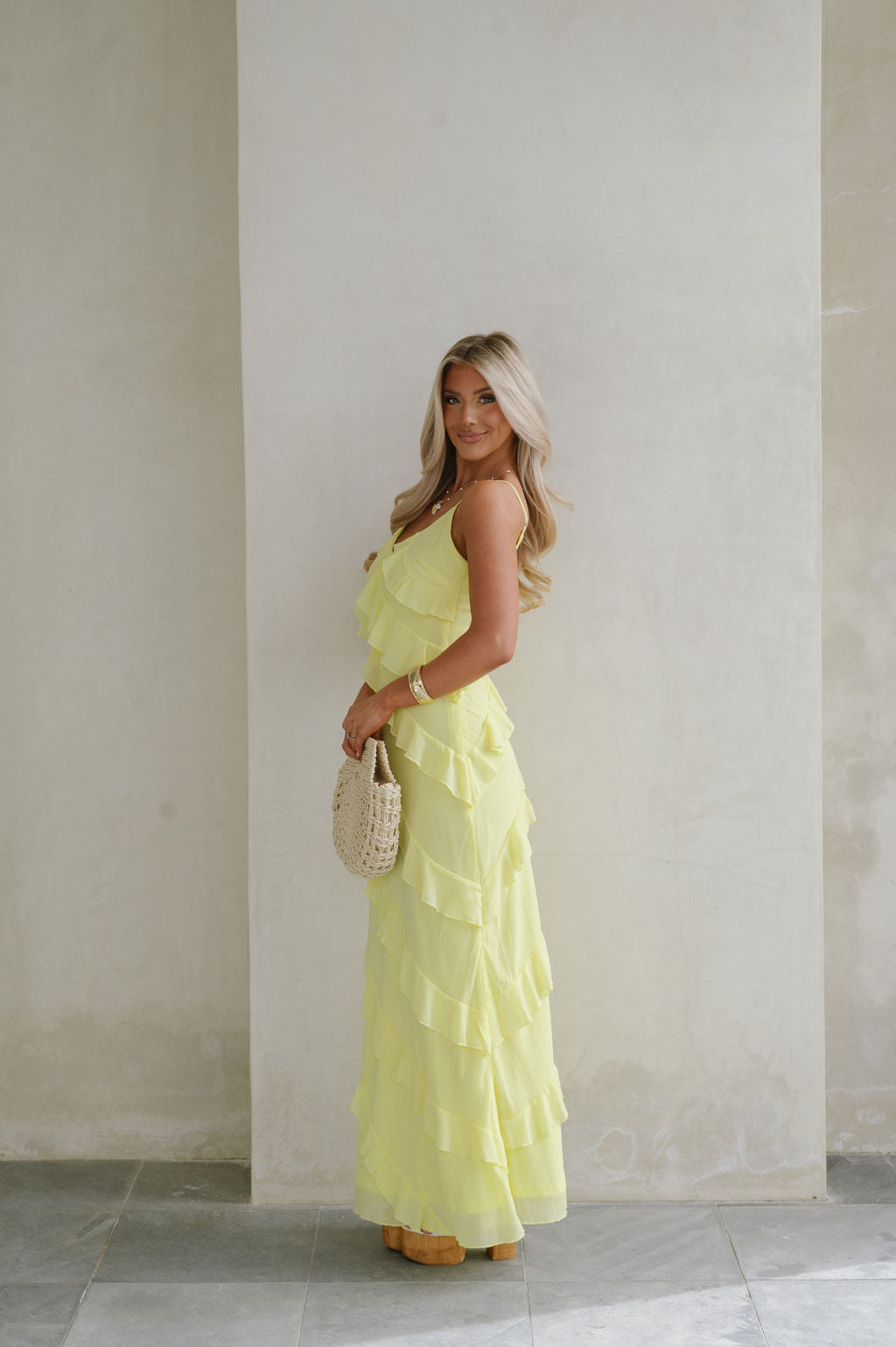 Jade Ruffled Maxi Dress – Elegance Meets Effortless Charm - Luxurise Fashion - 