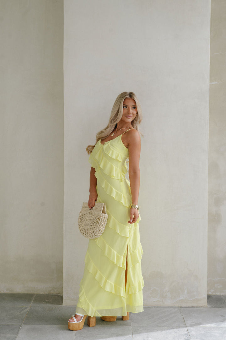 Jade Ruffled Maxi Dress – Elegance Meets Effortless Charm