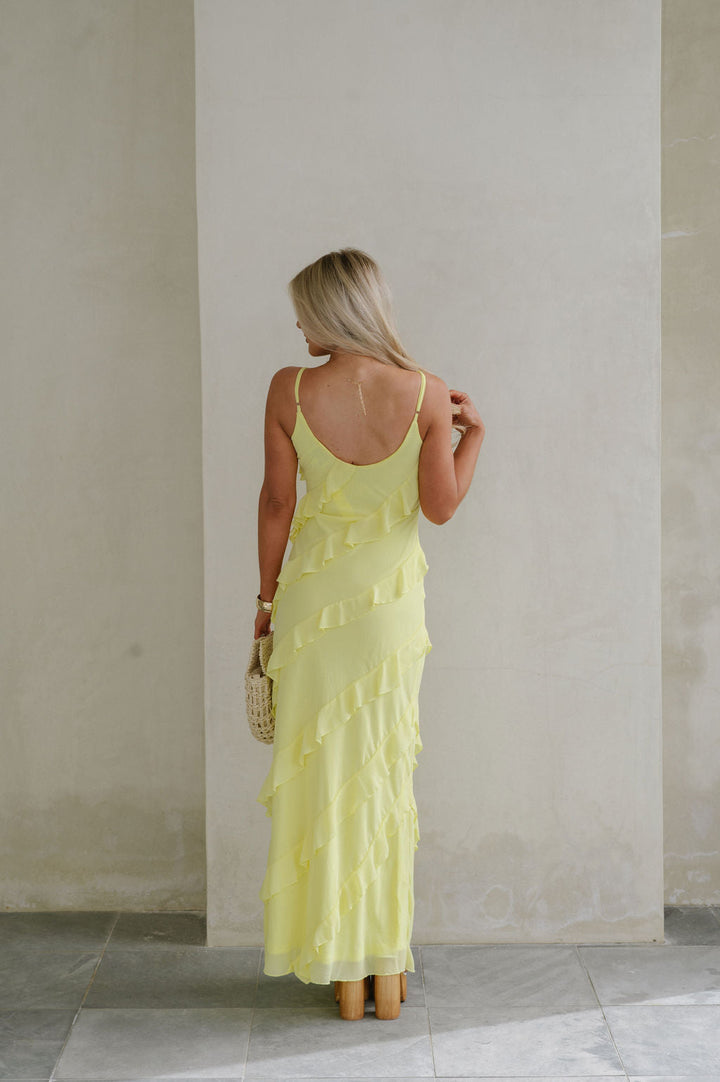 Jade Ruffled Maxi Dress – Elegance Meets Effortless Charm - Luxurise Fashion - 