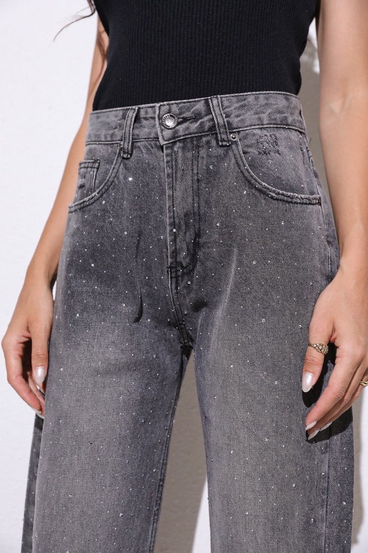 Destroyed Stone Jeans ( No Stretch ) - Luxurise Fashion - jeans & pants