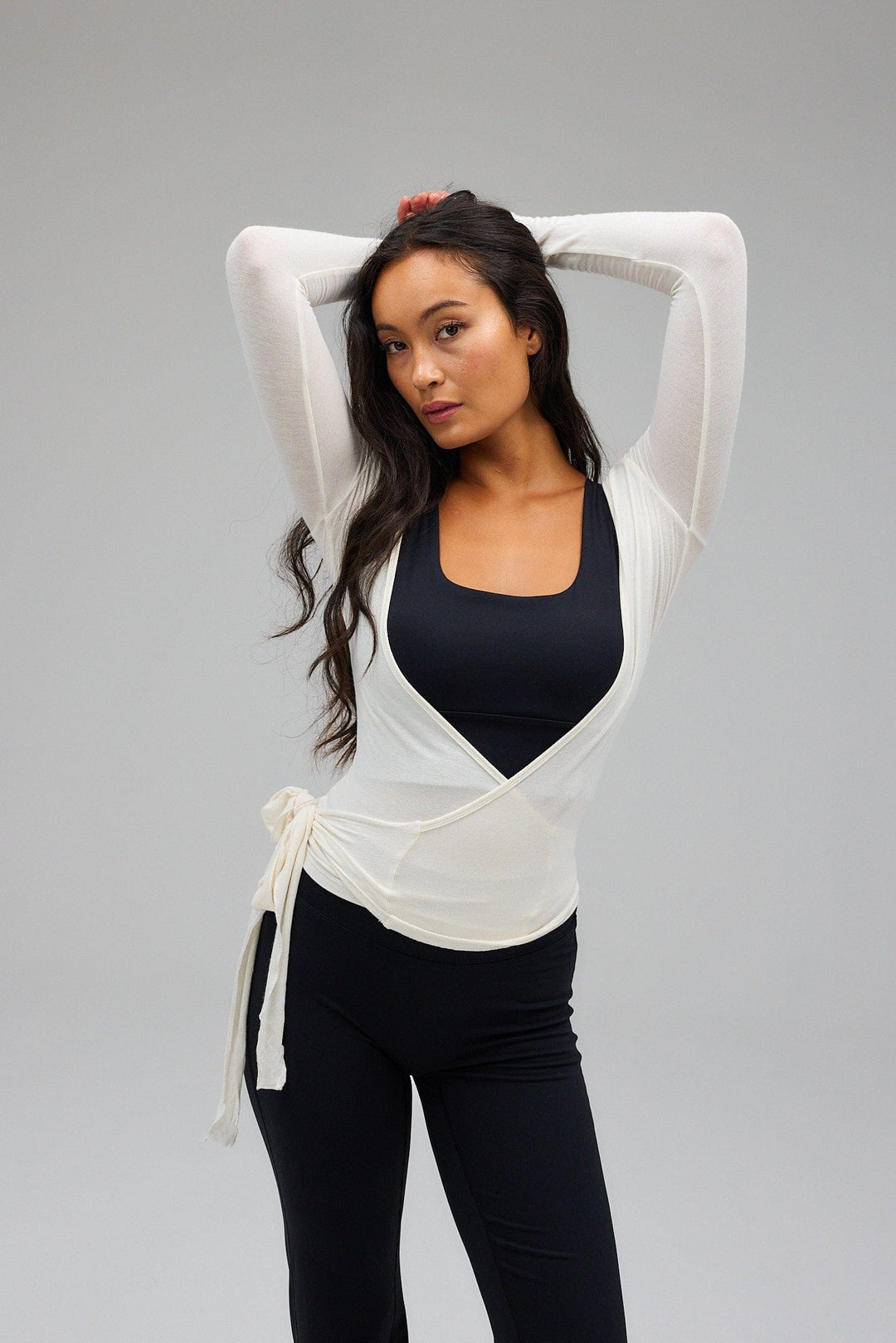 Wrap Blouse - White - Luxurise Fashion - 