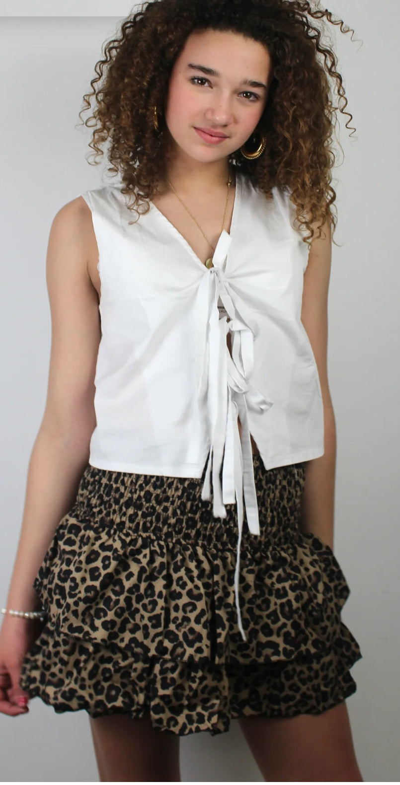 Summer Skirt Leopard/Black/White - Luxurise Fashion - 