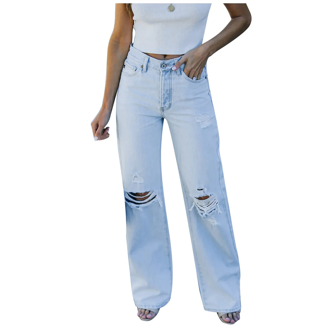 High Waist Loose Comfortable Jeans - Luxurise Fashion - 