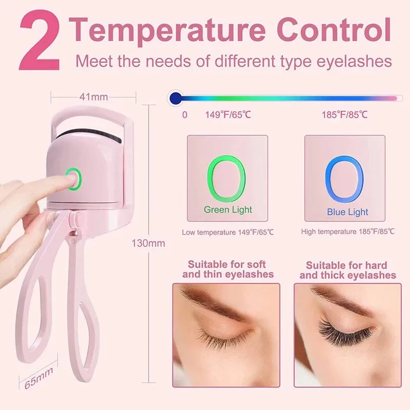 Heated Eyelash Curler rechargeable - Luxurise - heated-eyelash-curler - 