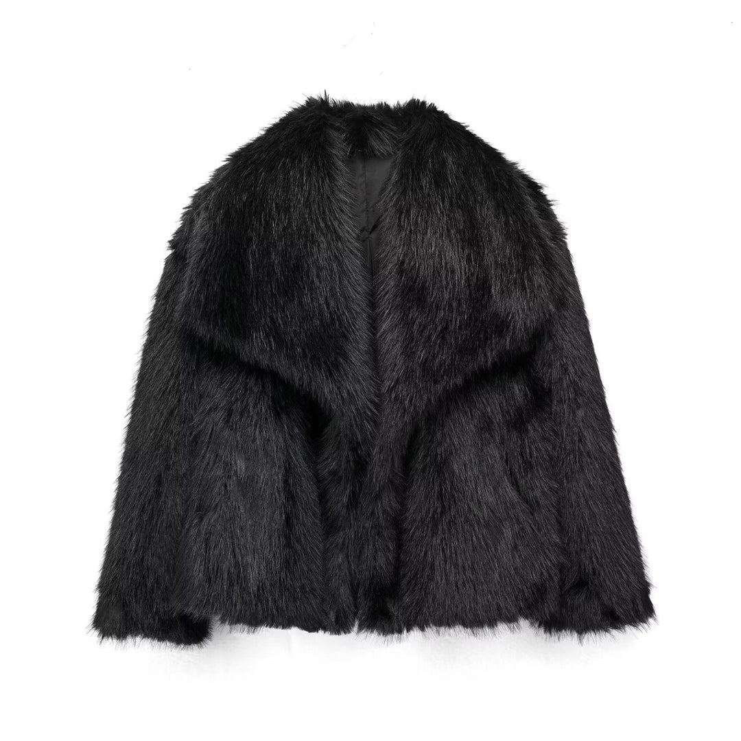 Macy Faux Fur Coat - Luxurise Fashion - loungewear