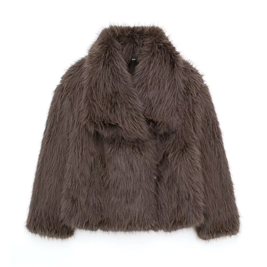 Macy Faux Fur Coat - Luxurise Fashion - loungewear