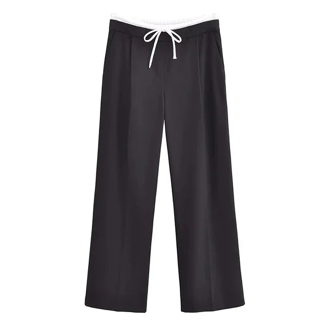 Bow Tie Trousers - Luxurise Fashion - loungewear