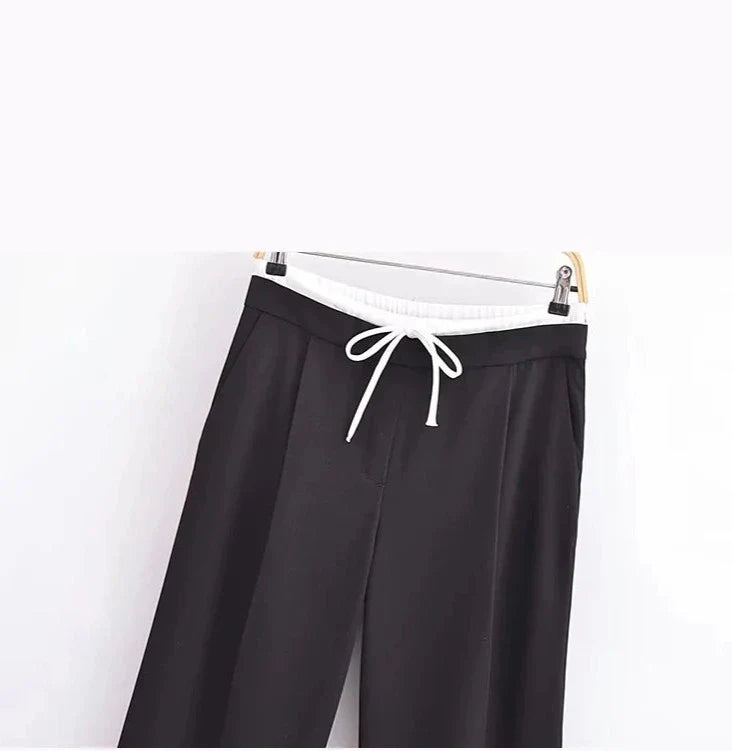 Bow Tie Trousers - Luxurise Fashion - loungewear