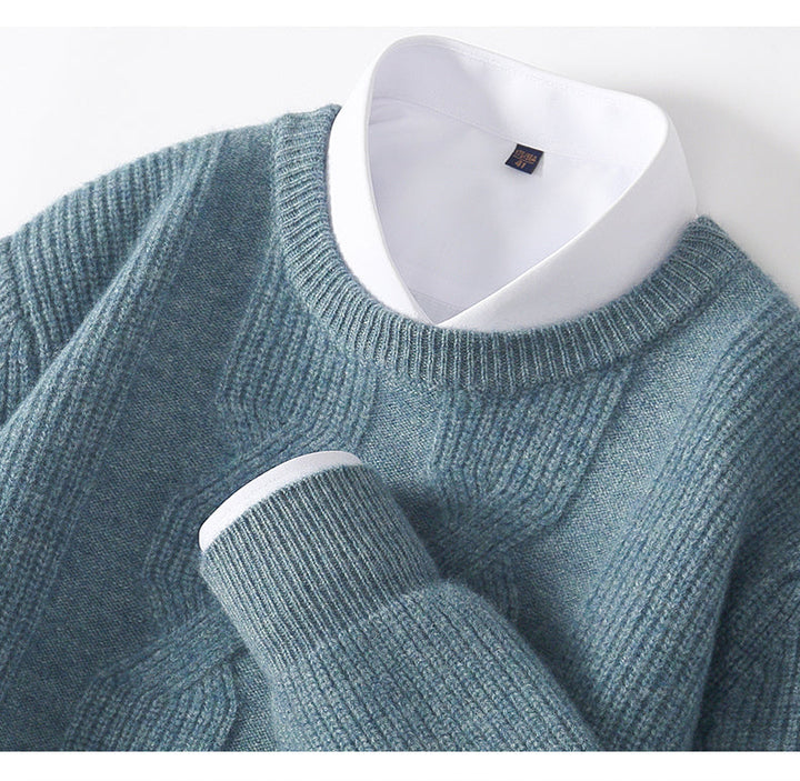 Merino Jacquard Wool Sweater - Luxurise Fashion - Sweater