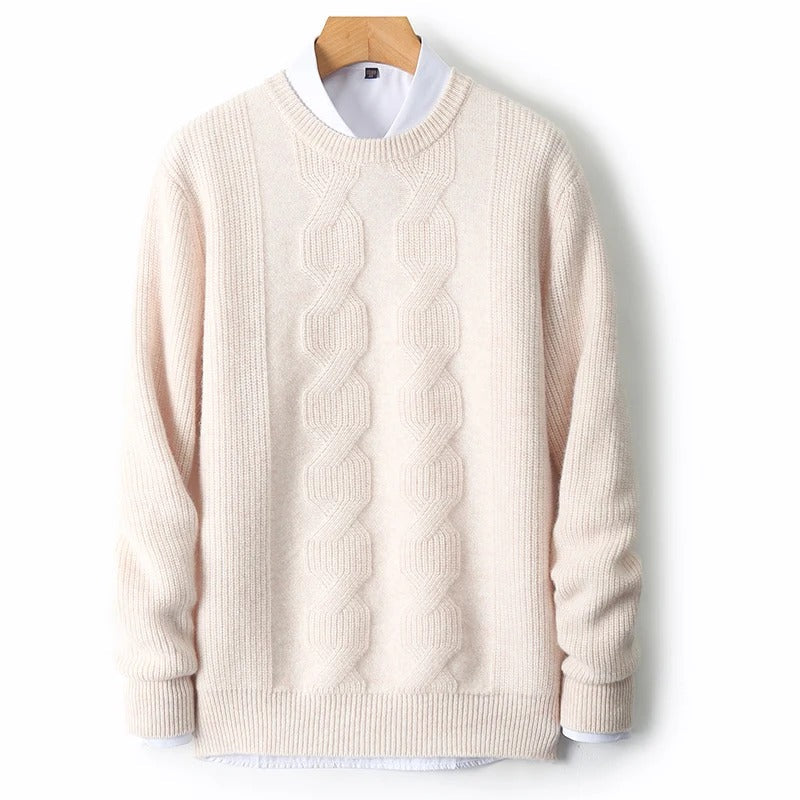 Merino Jacquard Wool Sweater - Luxurise Fashion - Sweater