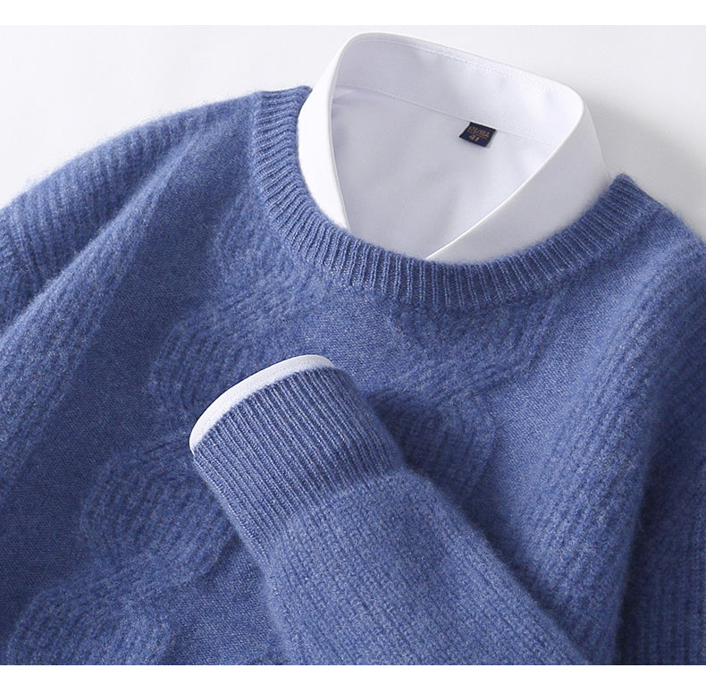 Merino Jacquard Wool Sweater - Luxurise Fashion - Sweater