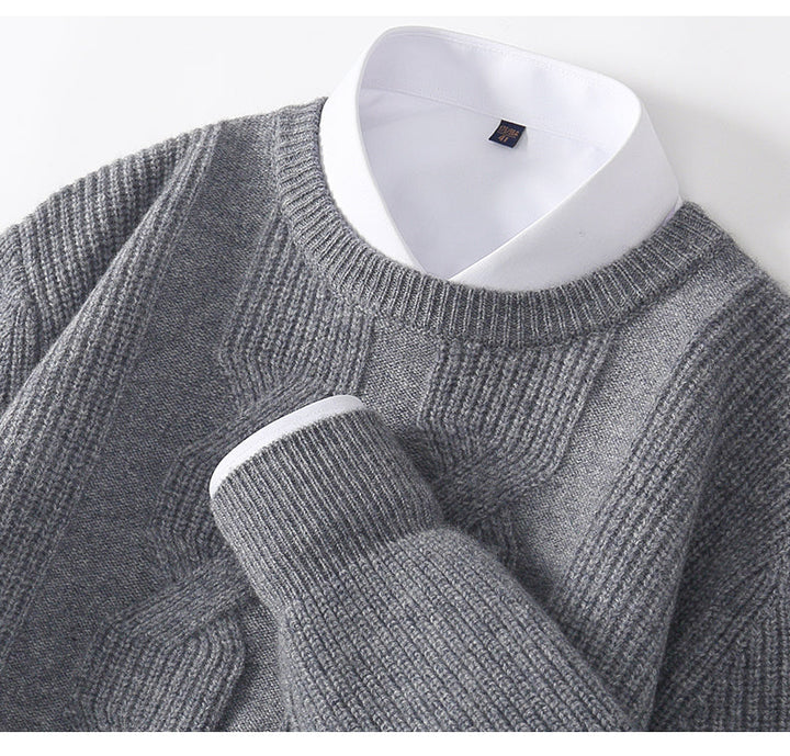 Merino Jacquard Wool Sweater - Luxurise - merino-jacquard-wool-sweater - Sweater