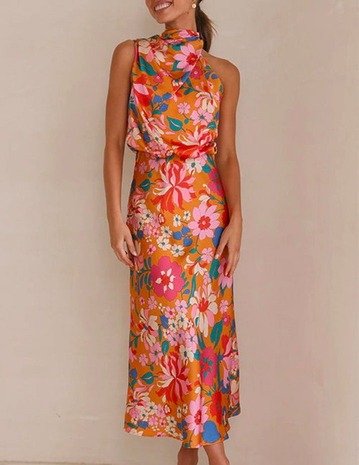 Flower Power Maxi-dress - Luxurise Fashion - Midi-jurken