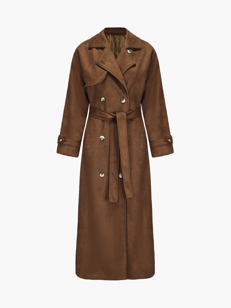 Molly suéde trenchcoat - Luxurise - molly-imitatiesuede-trenchcoat - loungewear