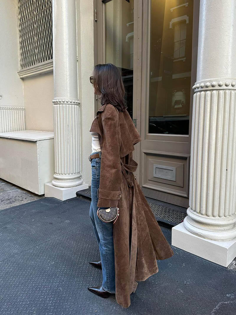 Molly suéde trenchcoat - Luxurise - molly-imitatiesuede-trenchcoat - loungewear