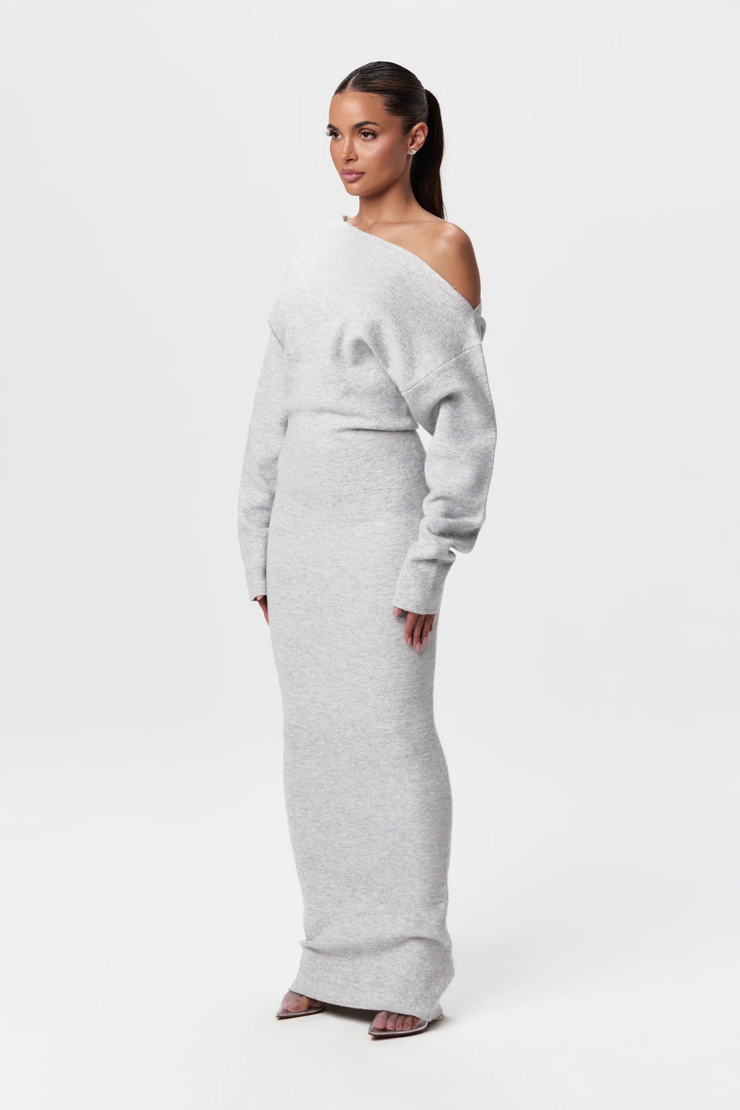 Drop Shoulder Sweater Dress