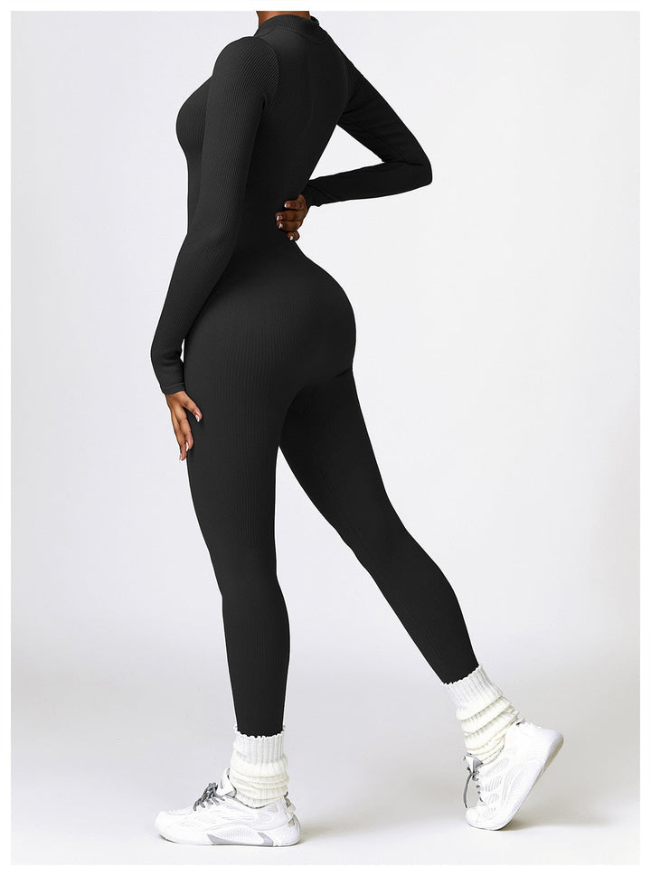 SERENA - Zip Up Jumpsuit Long Sleeve - Luxurise - zip-up-jumpsuit-long-sleeve - 