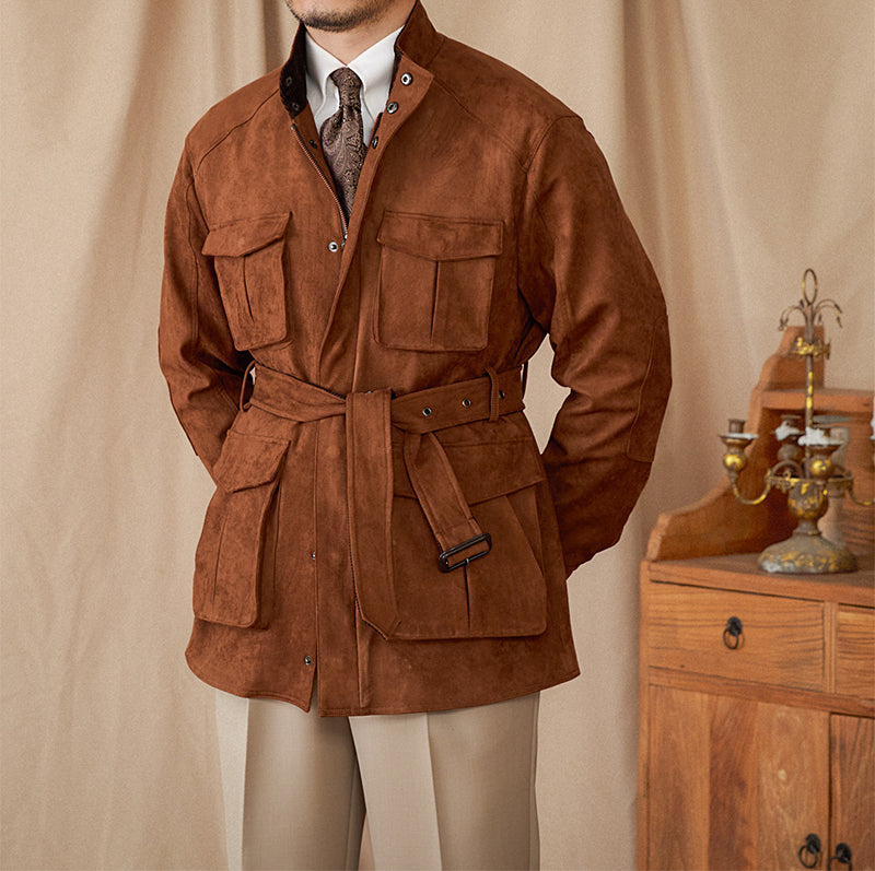 Oakridge Suede Hunting Jacket - Luxurise Fashion - jacket