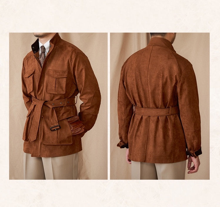 Oakridge Suede Hunting Jacket - Luxurise Fashion - jacket