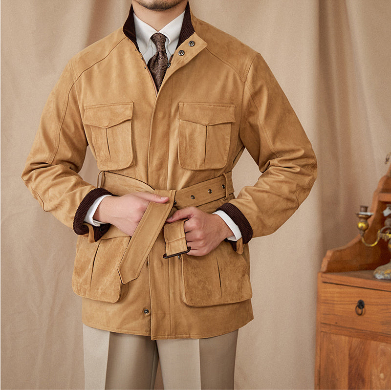 Oakridge Suede Hunting Jacket - Luxurise Fashion - jacket